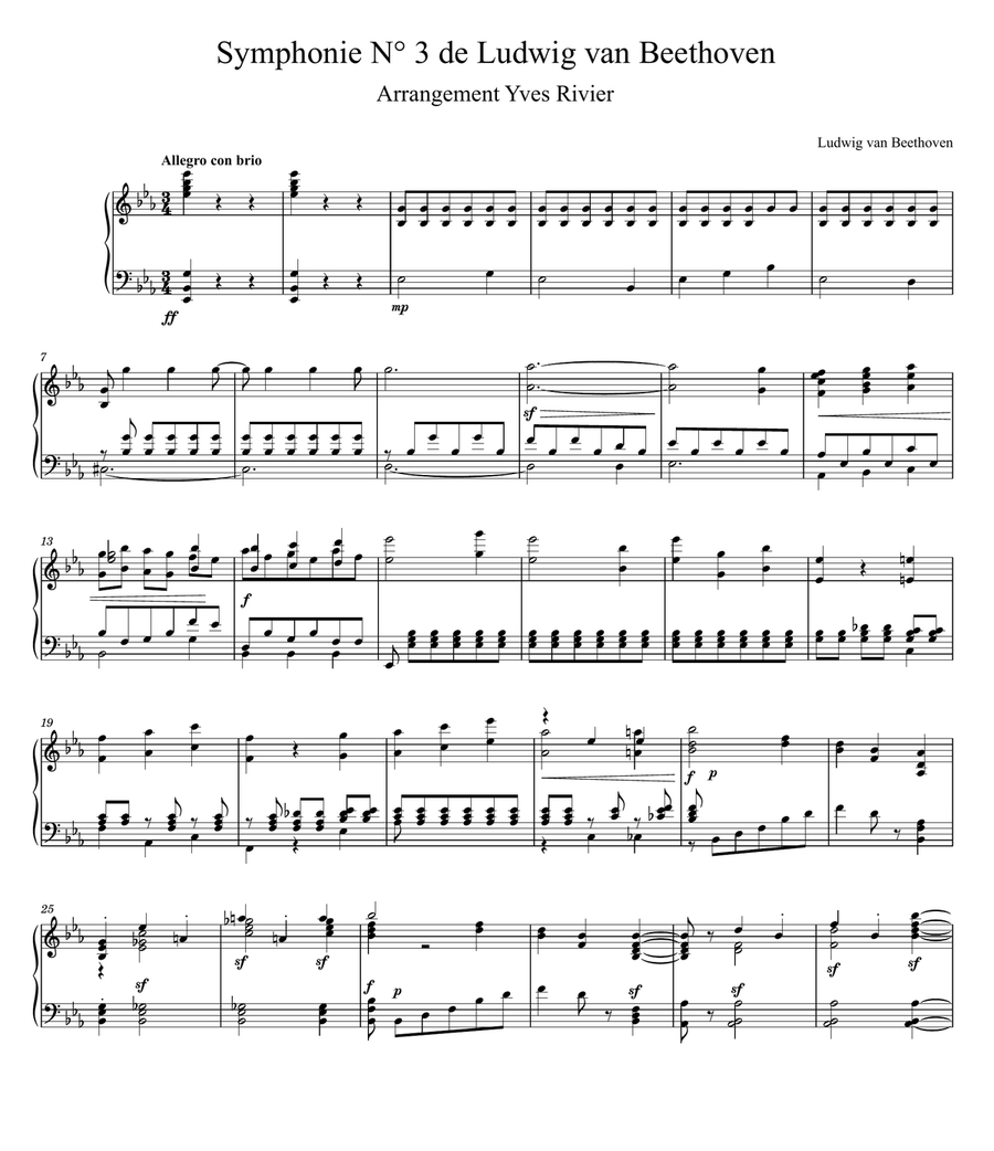 SYMPHONIE N°3 SYMPHONIE N°3 Chamber Music scores gallery preview page 1