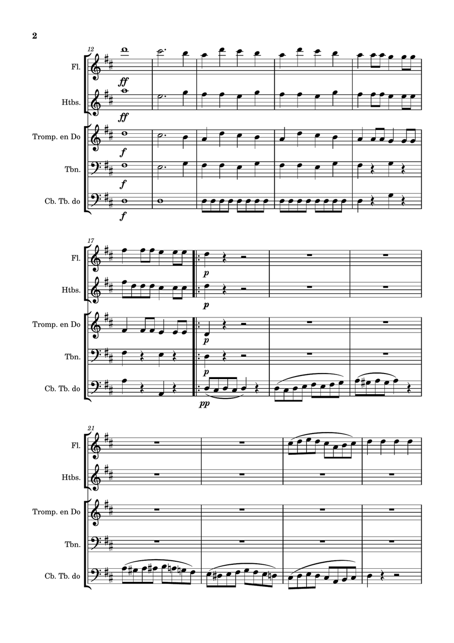 NOCES DE FIGARO Brass Quintet scores gallery preview page 2