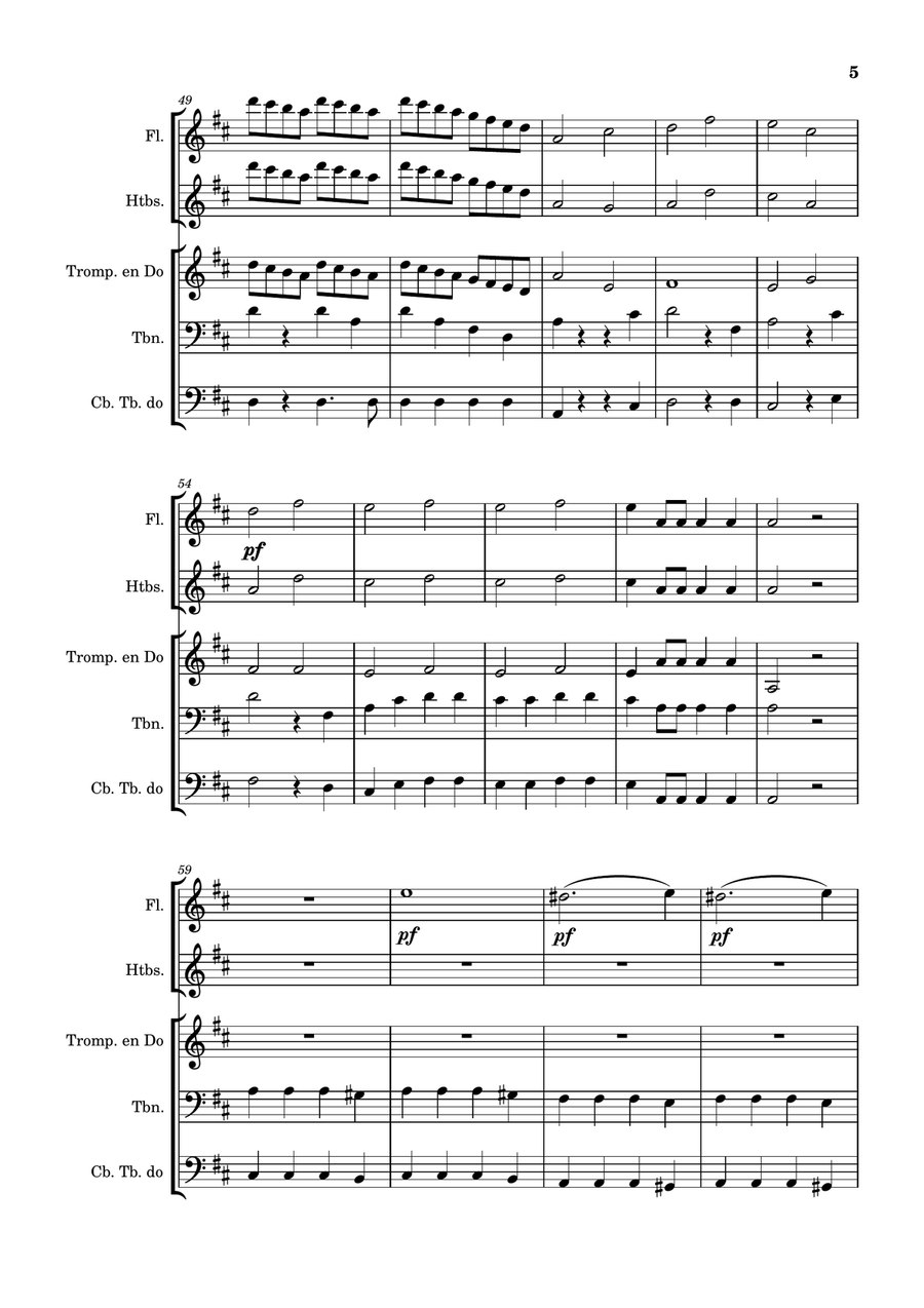 NOCES DE FIGARO Brass Quintet scores gallery preview page 5