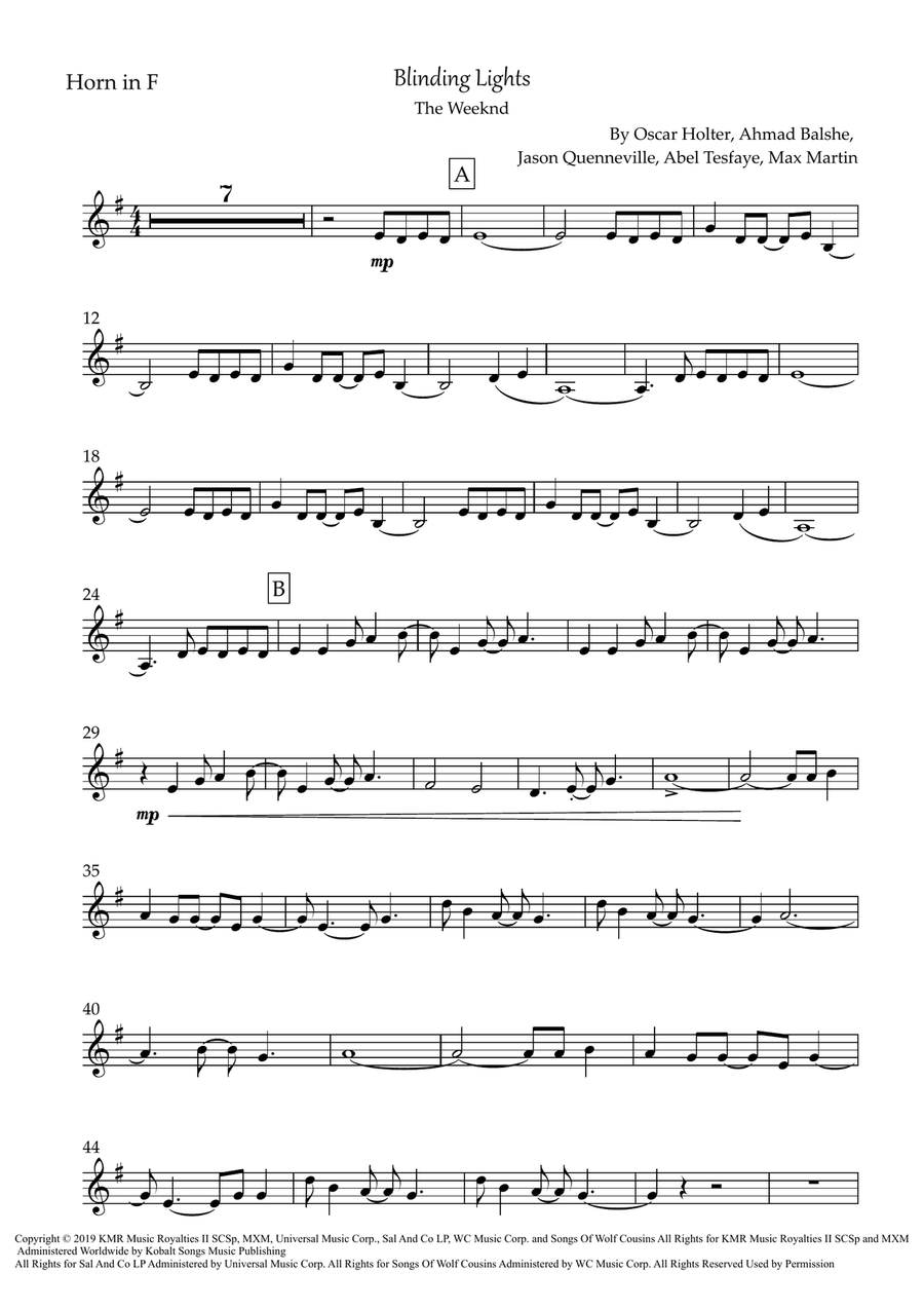 Blinding Lights Piano scores gallery preview page 5