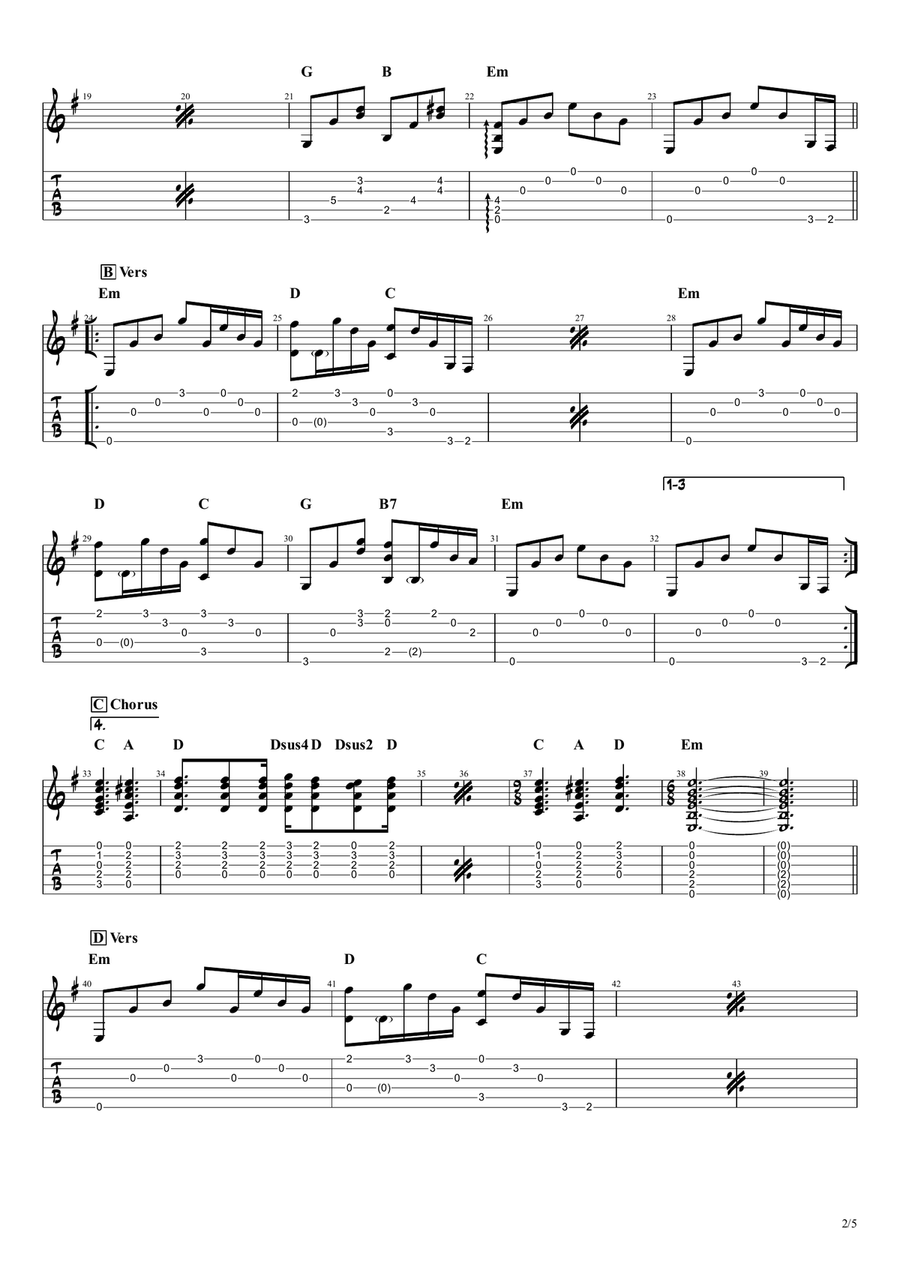 Nothing Else Matters Nothing Else Matters Guitar Solo scores gallery preview page 2