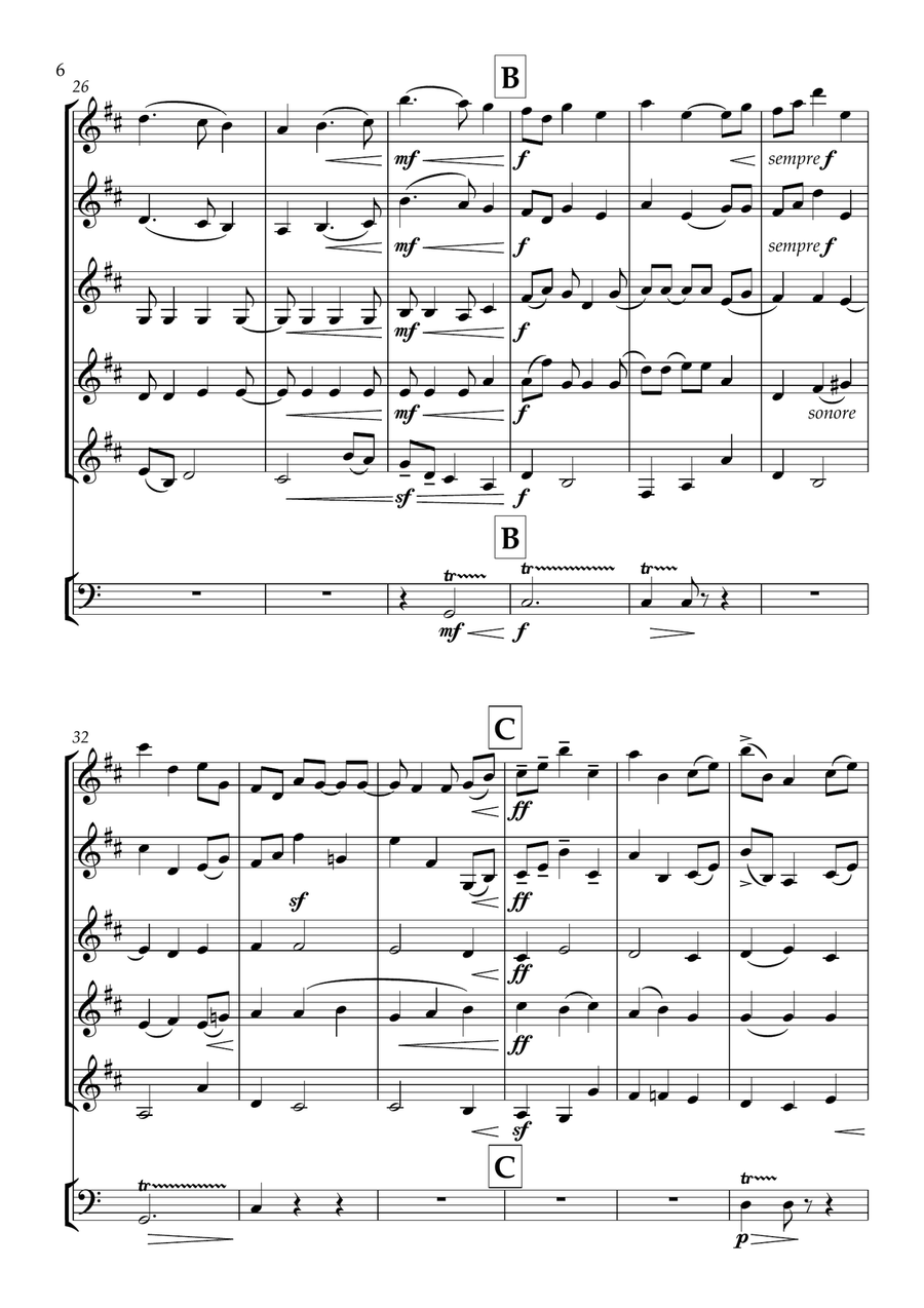 Nimrod - Clarintet Quintet Clarinet Quintet scores gallery preview page 6