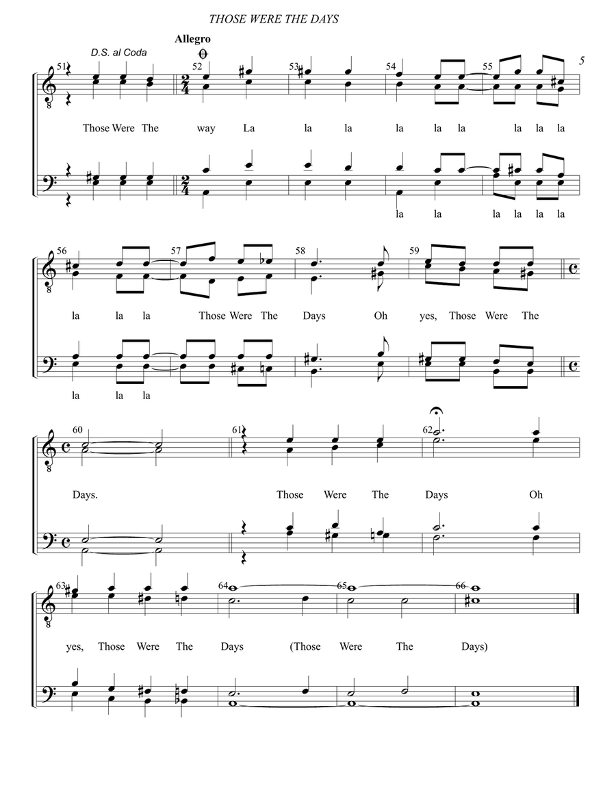 Those Were The Days Those Were The Days TTBB scores gallery preview page 6