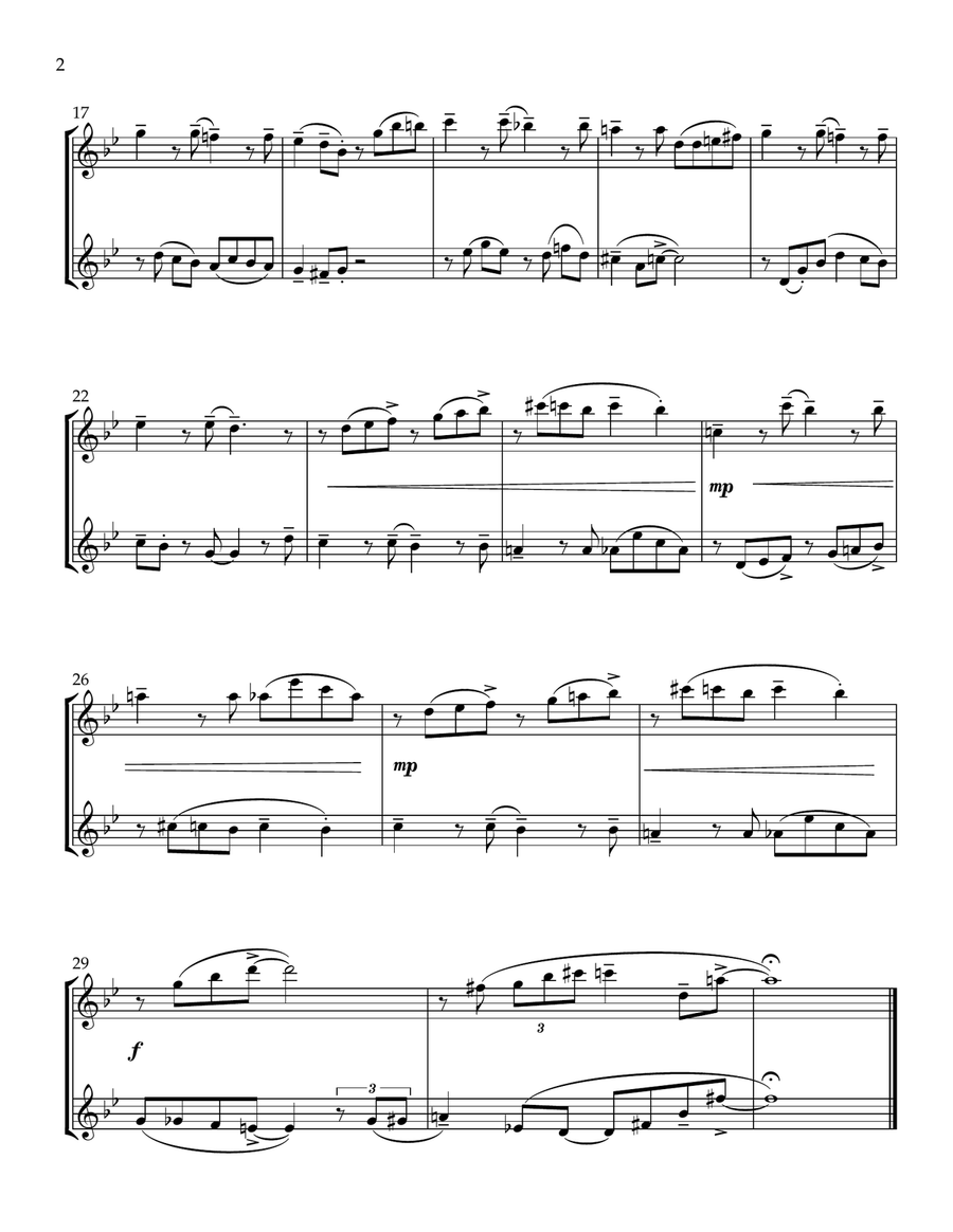 8 Jazzy Flute Duets 8 Jazzy Flute Duets Flute Duet scores gallery preview page 2