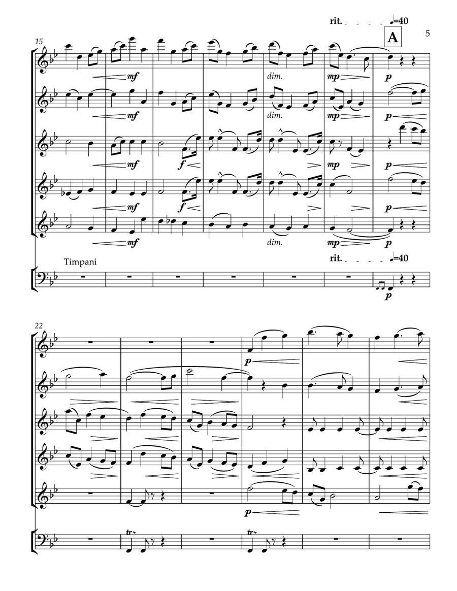 Nimrod - Flute Quintet Woodwind Quintet scores gallery preview page 5