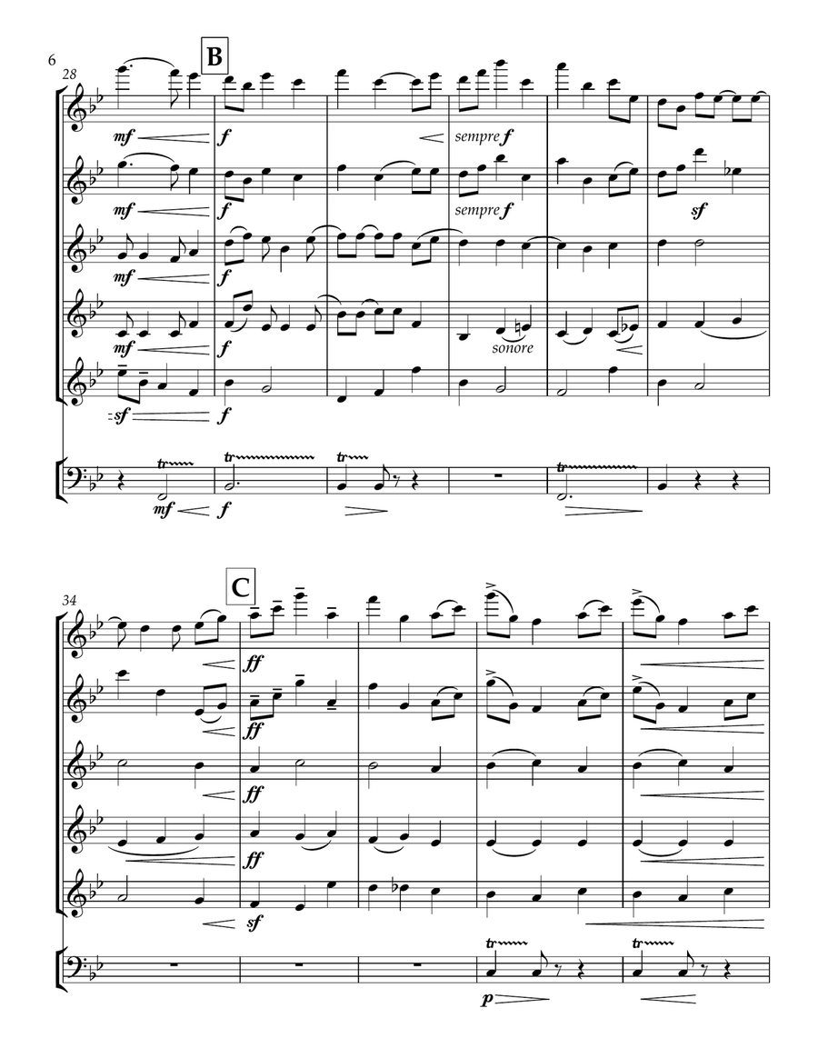 Nimrod - Flute Quintet Woodwind Quintet scores gallery preview page 6