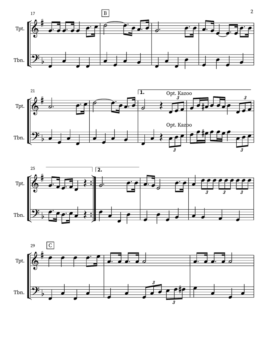 Yellow Submarine Yellow Submarine Brass Duet scores gallery preview page 2