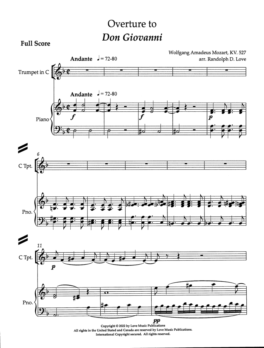 Overture to Don Giovanni Chamber Music scores gallery preview page 1