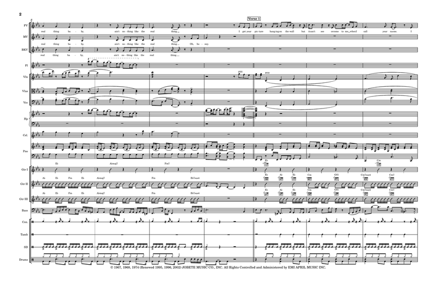 Ain't Nothing Like The Real Thing - Score Only Large Ensemble scores gallery preview page 2