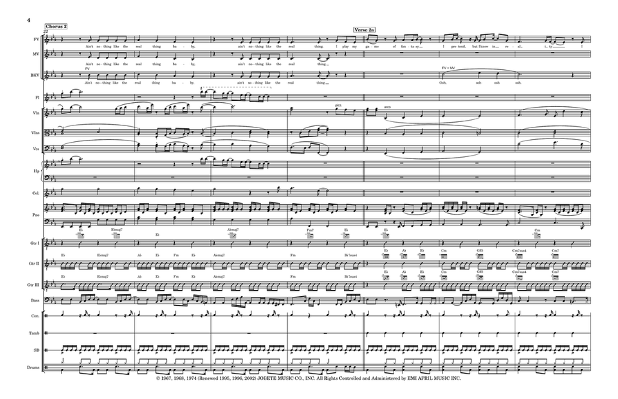 Ain't Nothing Like The Real Thing - Score Only Large Ensemble scores gallery preview page 4