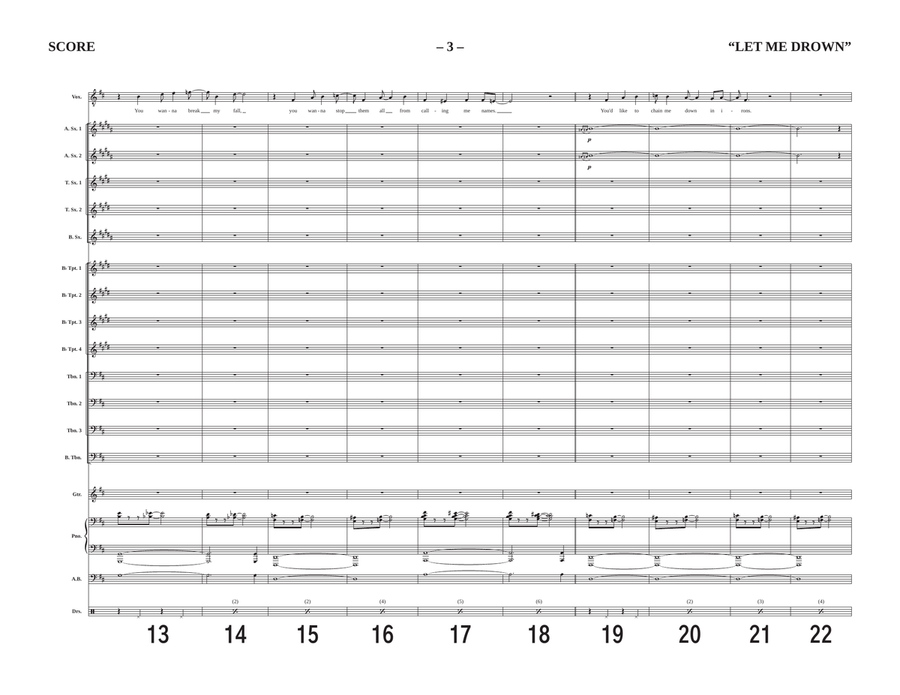 Let Me Drown Jazz Ensemble scores gallery preview page 3