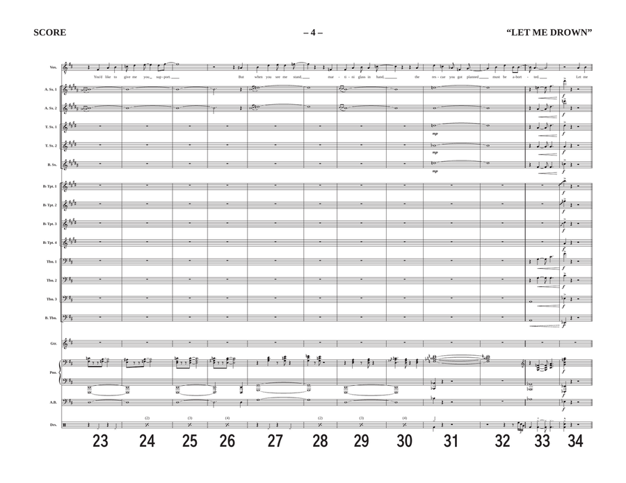 Let Me Drown Jazz Ensemble scores gallery preview page 4