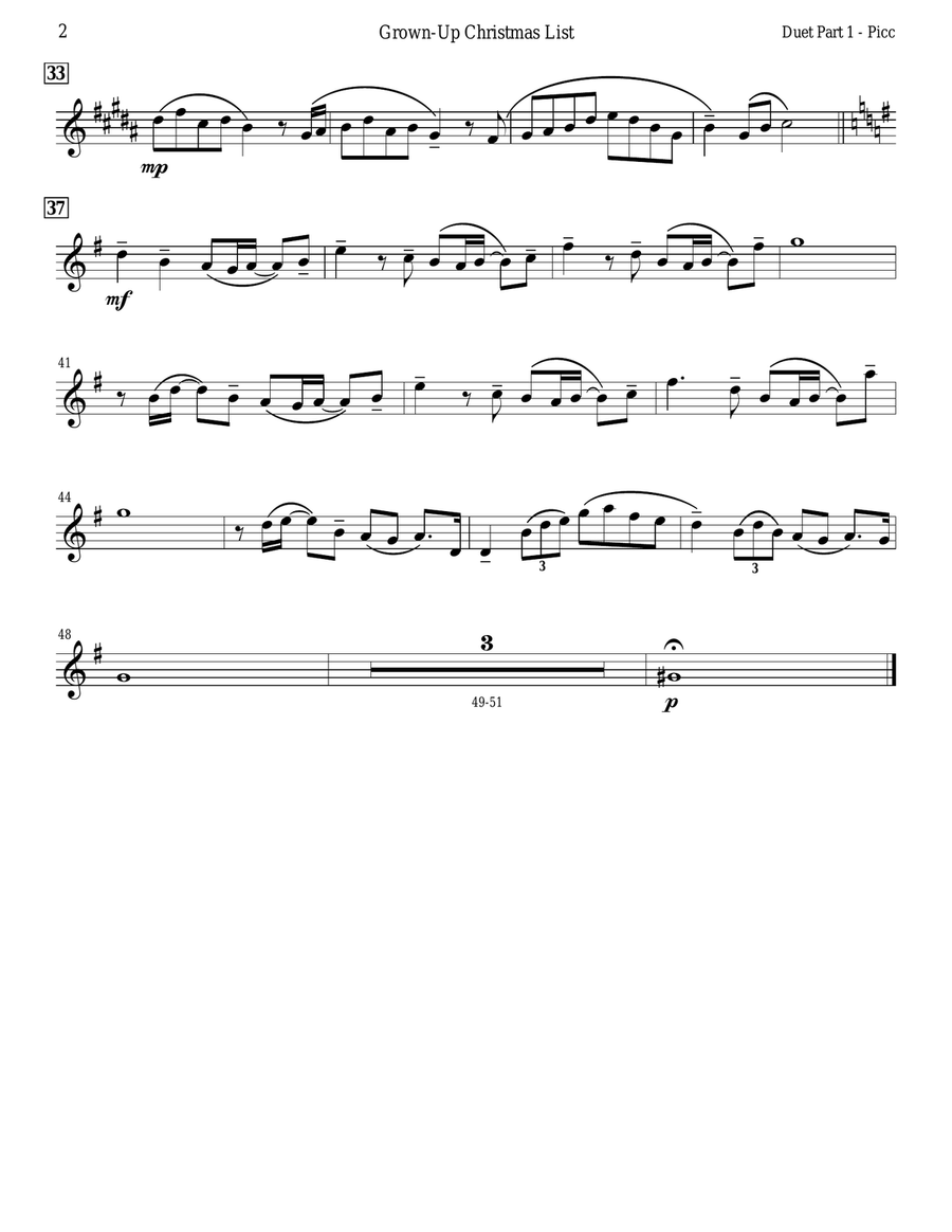 Grown-Up Christmas List Grown-Up Christmas List Flute Duet scores gallery preview page 5