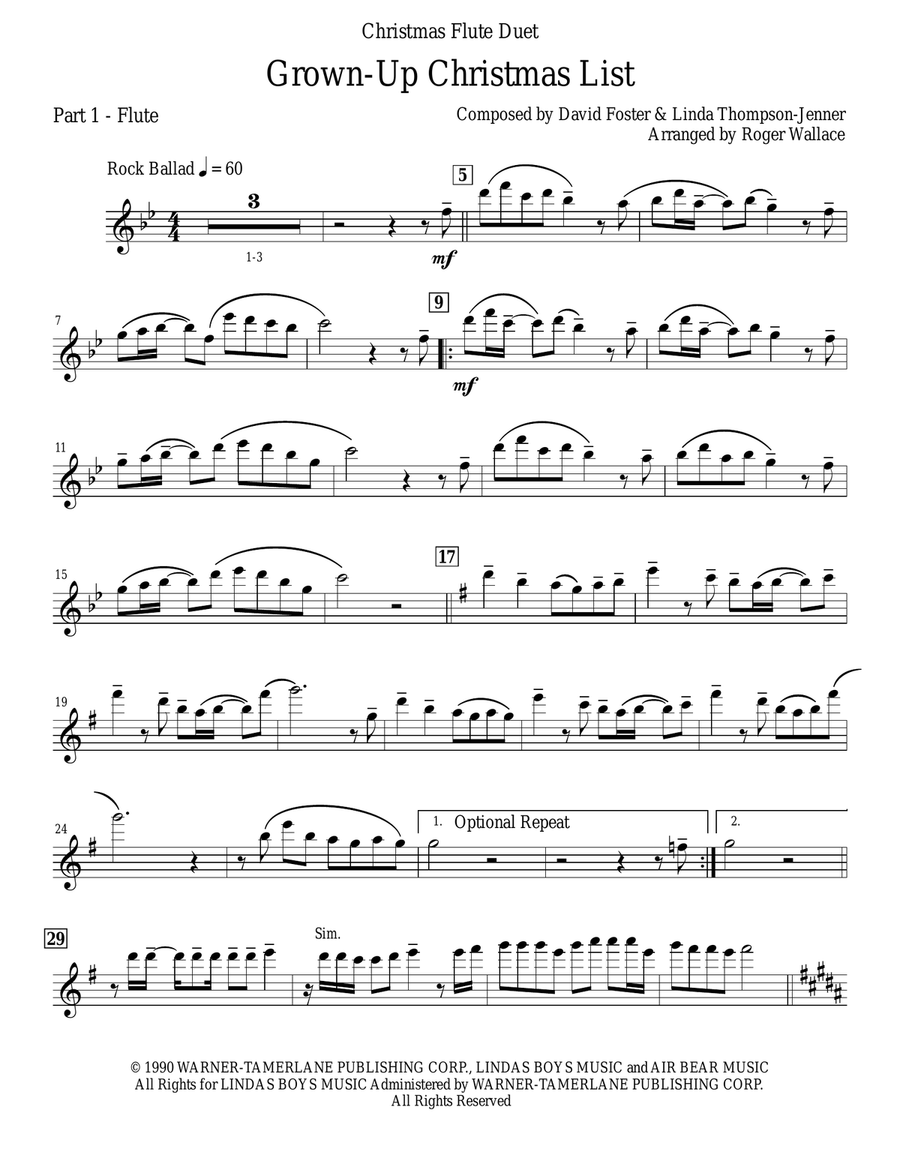 Grown-Up Christmas List Grown-Up Christmas List Flute Duet scores gallery preview page 6