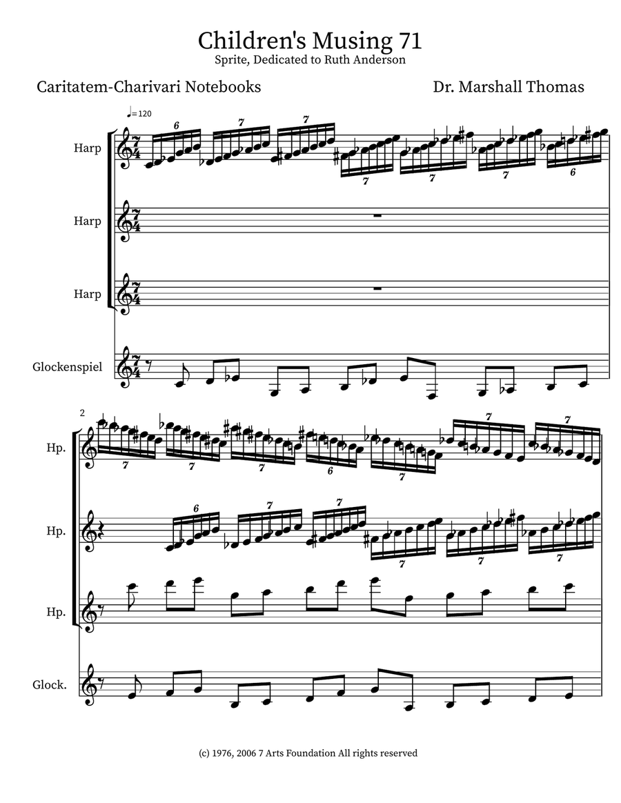 Children's Musing 71 Children's Musing 71 Small Ensemble scores gallery preview page 1
