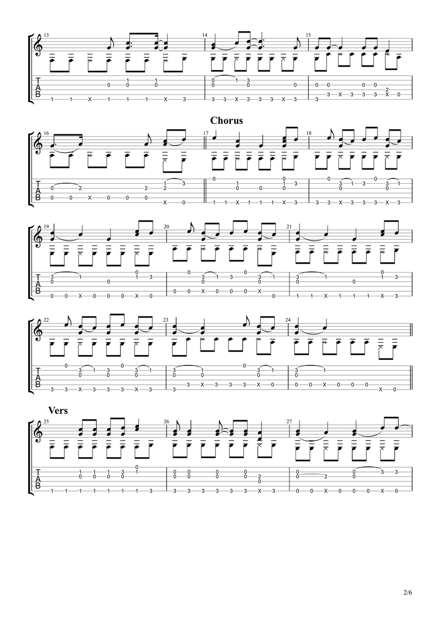 Fortnight Fortnight Acoustic Guitar scores gallery preview page 2