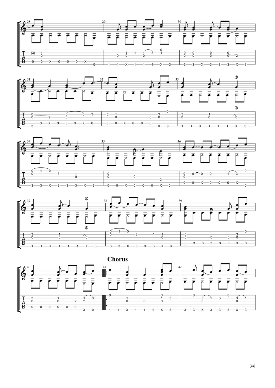 Fortnight Fortnight Acoustic Guitar scores gallery preview page 3