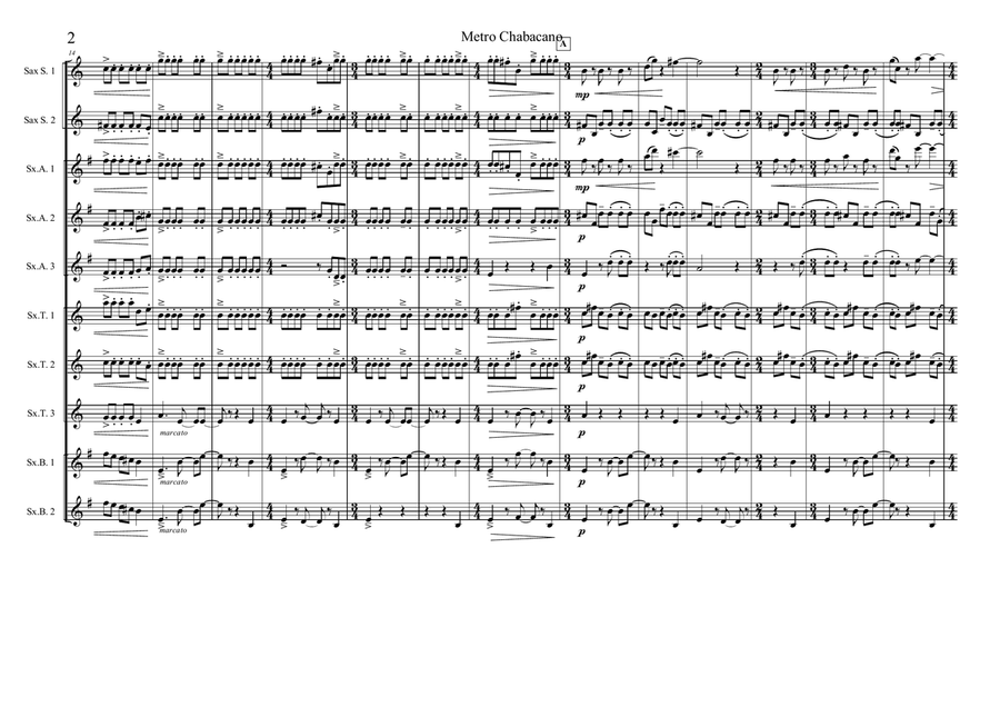 Metro Chabacano For String Orchestra - Score Only String Orchestra scores gallery preview page 2