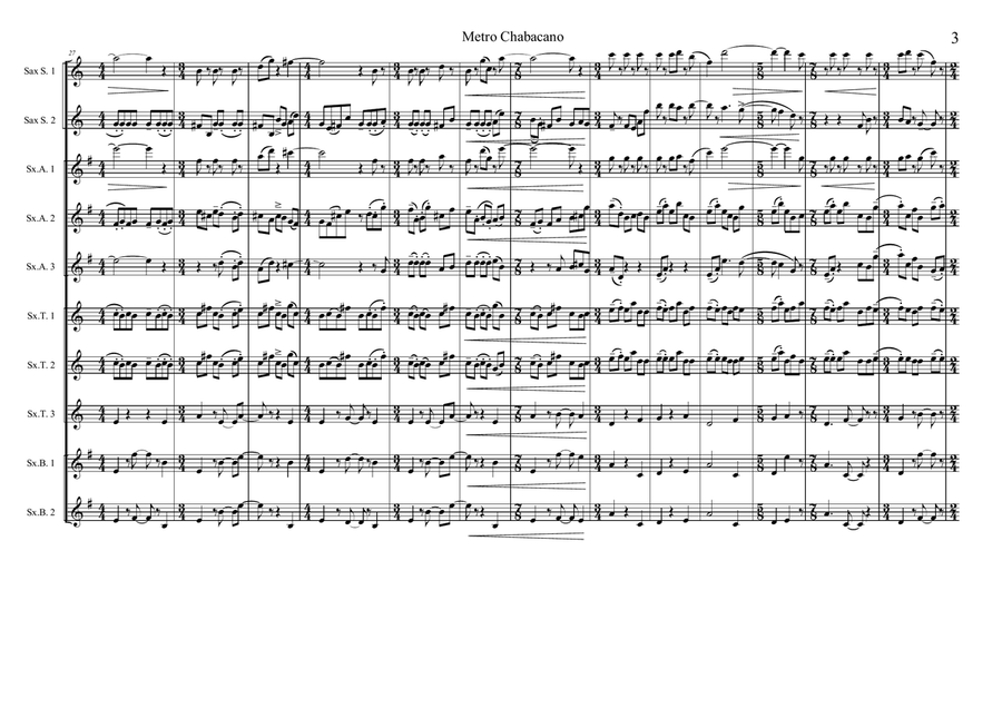 Metro Chabacano For String Orchestra - Score Only String Orchestra scores gallery preview page 3
