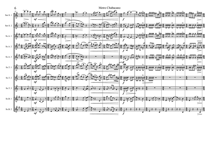 Metro Chabacano For String Orchestra - Score Only String Orchestra scores gallery preview page 6