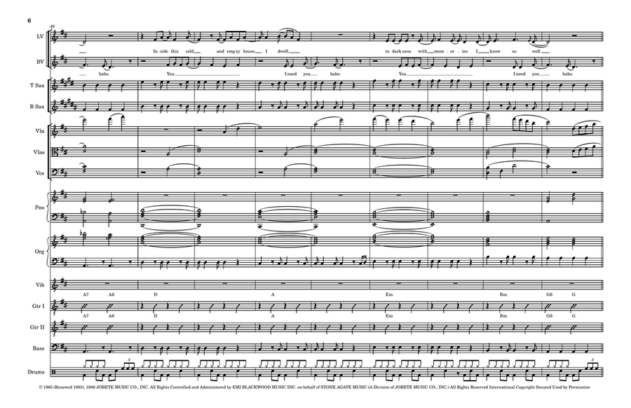 My World Is Empty Without You - Score Only Large Ensemble scores gallery preview page 6