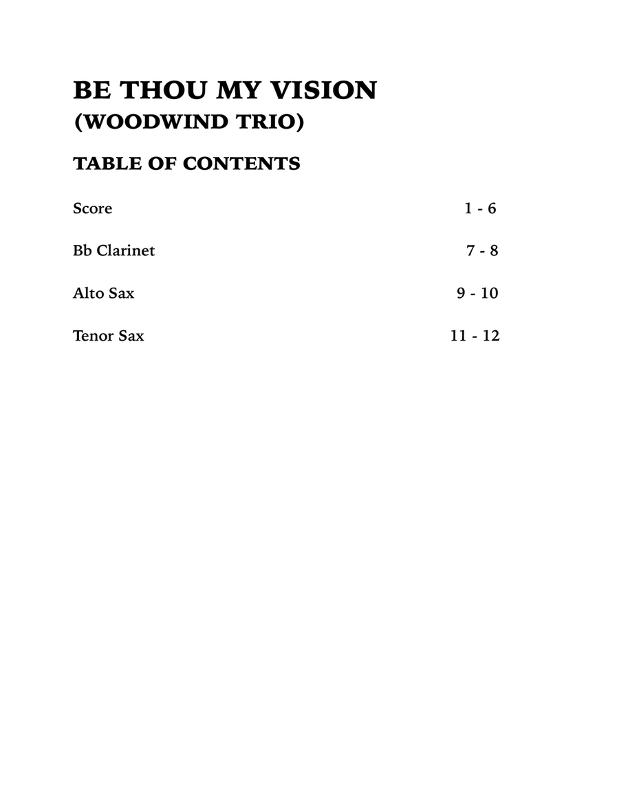 Be Thou My Vision (Woodwind Trio): Clarinet, Alto Sax and Tenor Sax Woodwind Trio scores gallery preview page 4