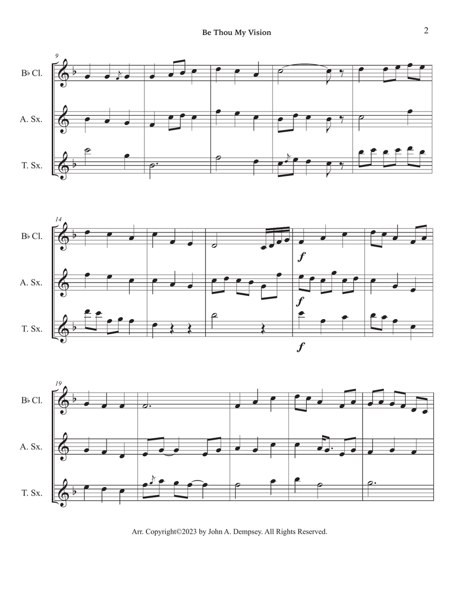 Be Thou My Vision (Woodwind Trio): Clarinet, Alto Sax and Tenor Sax Woodwind Trio scores gallery preview page 6