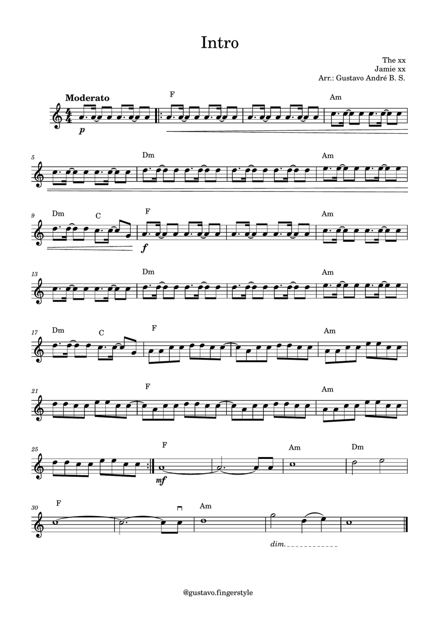 Intro Intro Flute Solo scores gallery preview page 1