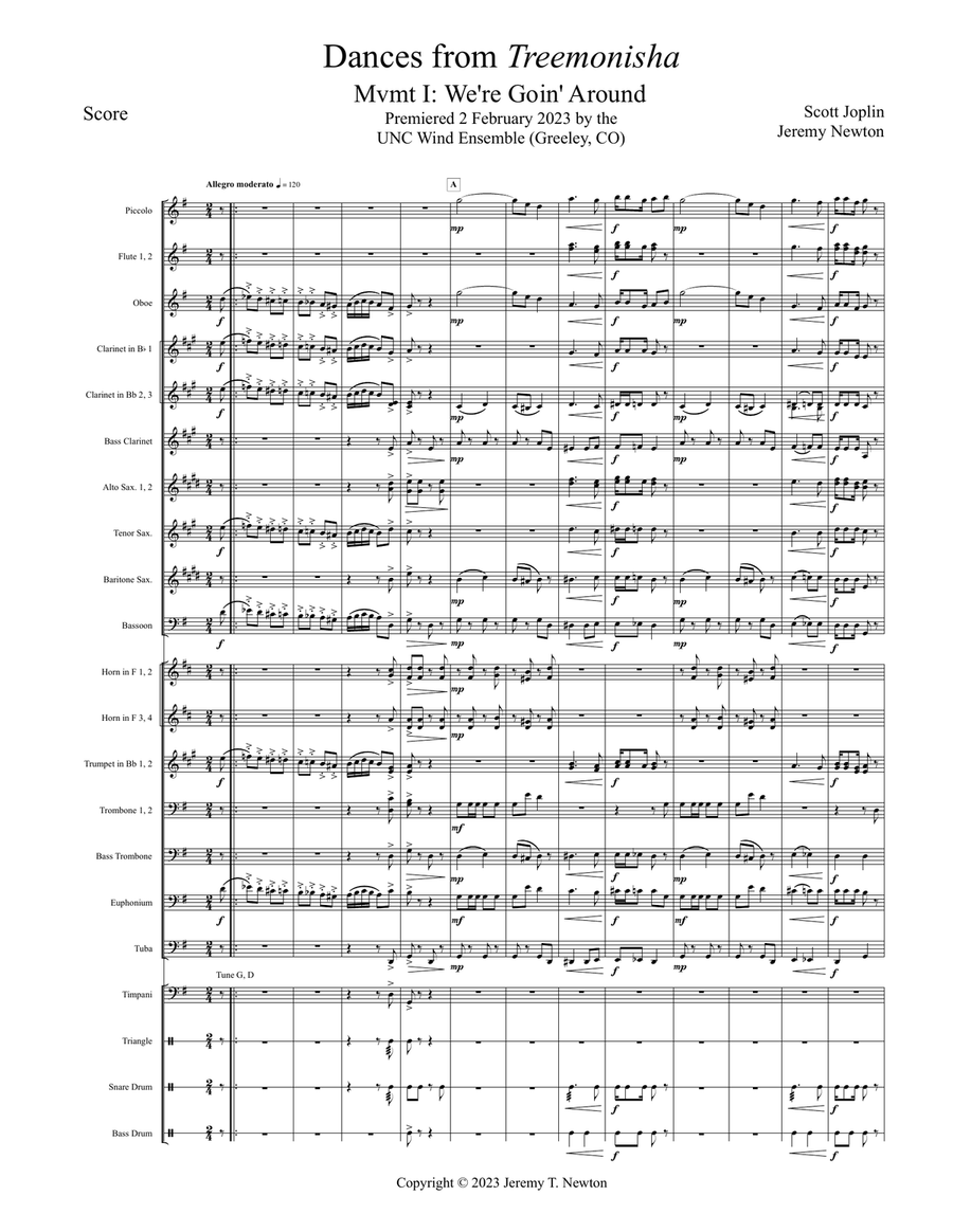 Dances from Treemonisha - Suite Concert Band scores gallery preview page 1