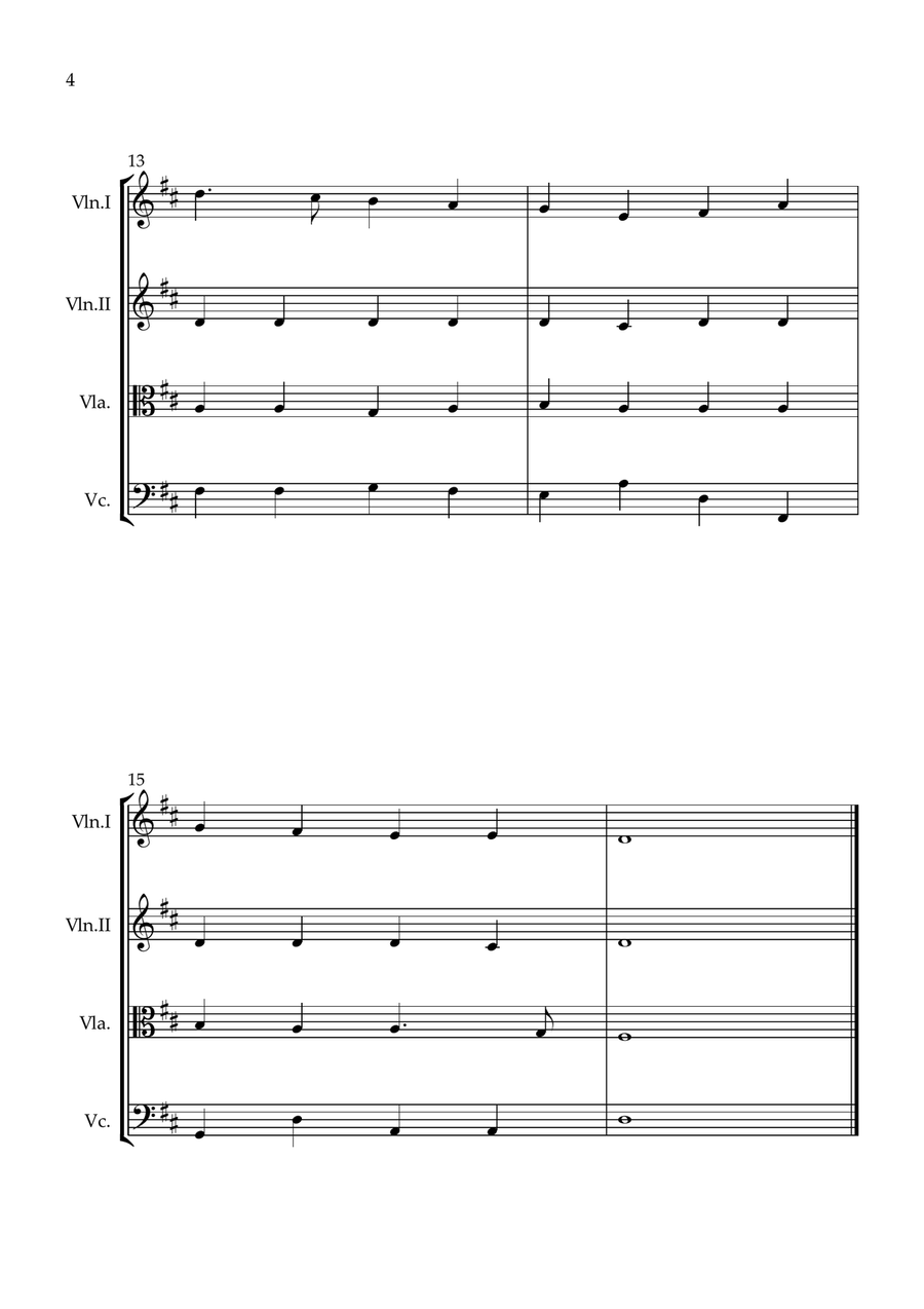 Crown Him with Many Crowns String Quartet scores gallery preview page 4