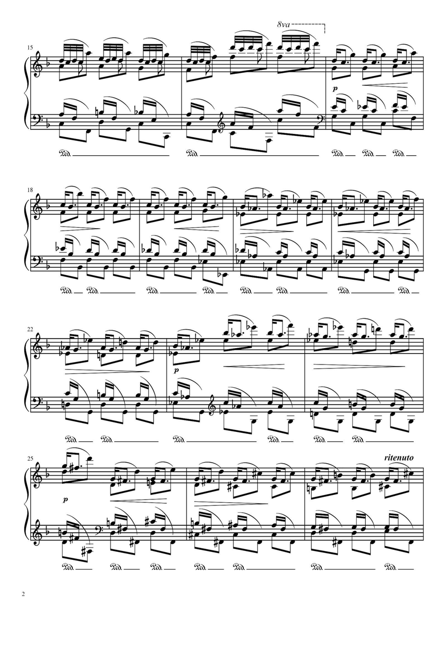Etudes, Op.25 No.3 in F - Fryderyk Fanciszek Chopin Piano Method scores gallery preview page 2