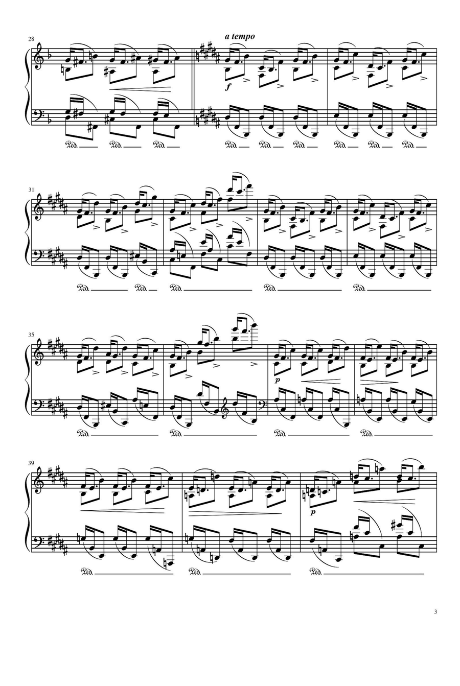 Etudes, Op.25 No.3 in F - Fryderyk Fanciszek Chopin Piano Method scores gallery preview page 3