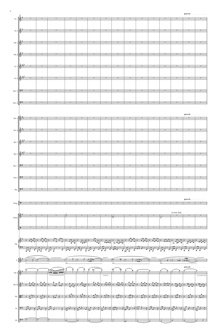 Recuerdos De La Alhambra for SATB Chorus and Orchestra 4-Part scores gallery preview page 4