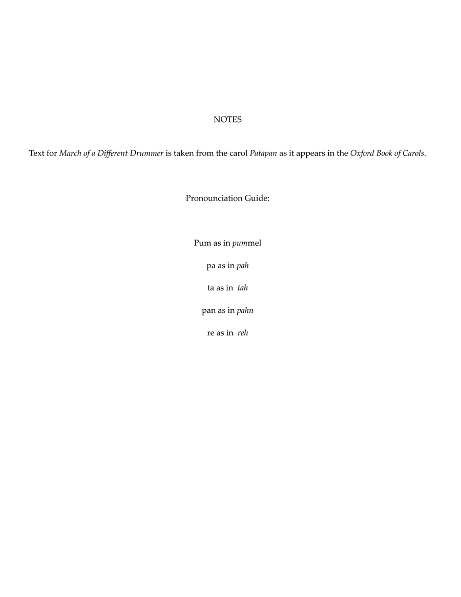 March Of A Different Drummer 4-Part scores gallery preview page 2