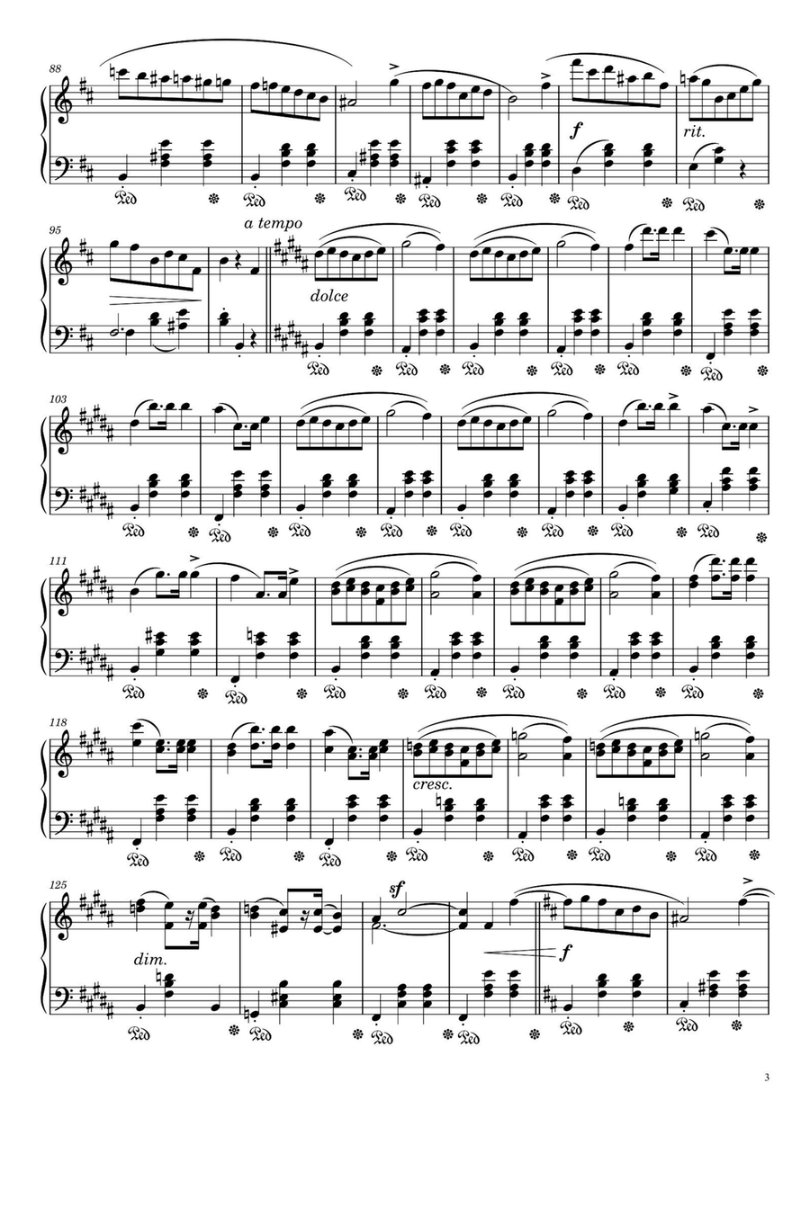Waltz Opus 69 No. 2 in B Minor - Fryderyk Fanciszek Chopin Piano Solo scores gallery preview page 3
