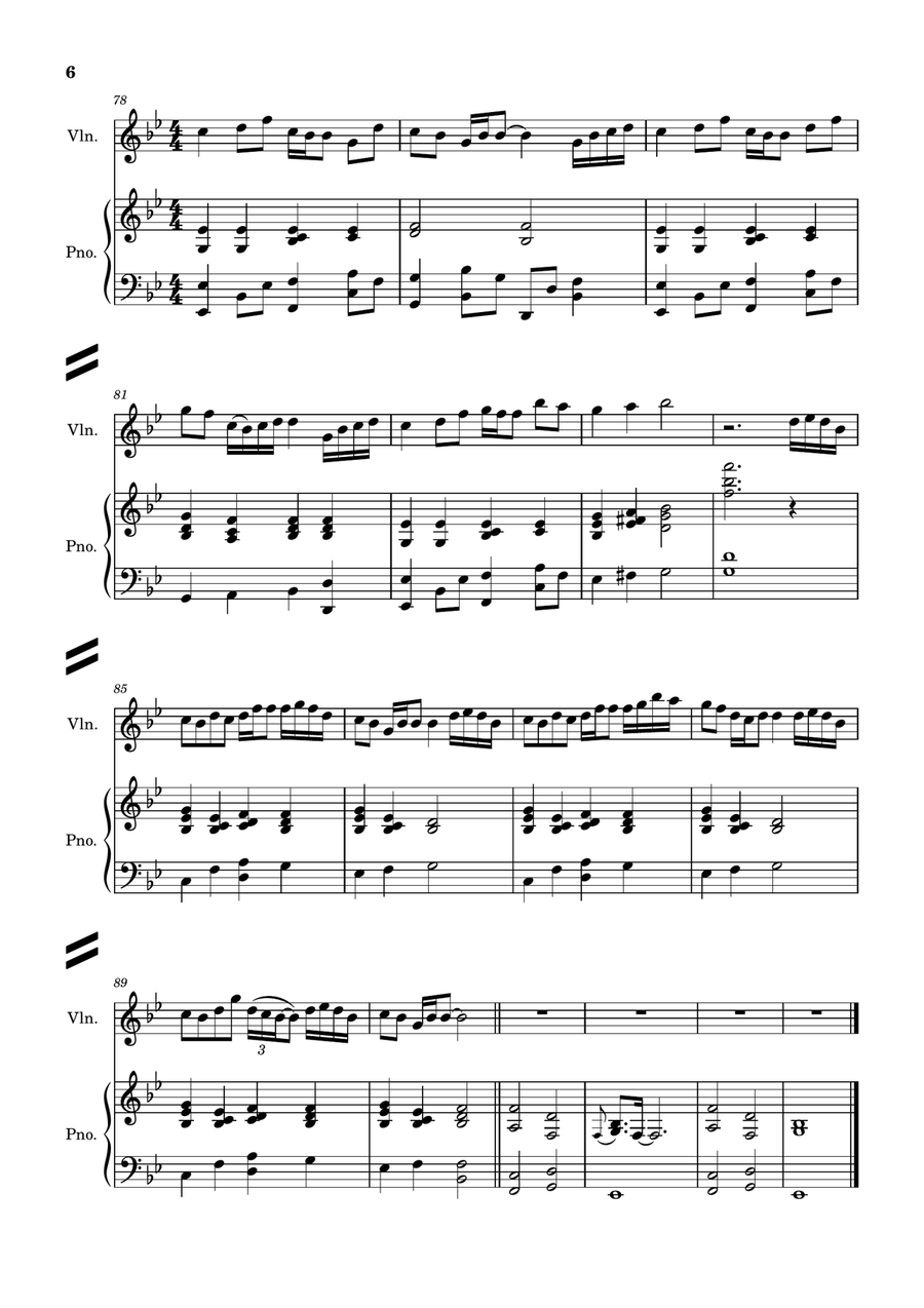 Spinning Globe Violin Solo scores gallery preview page 6