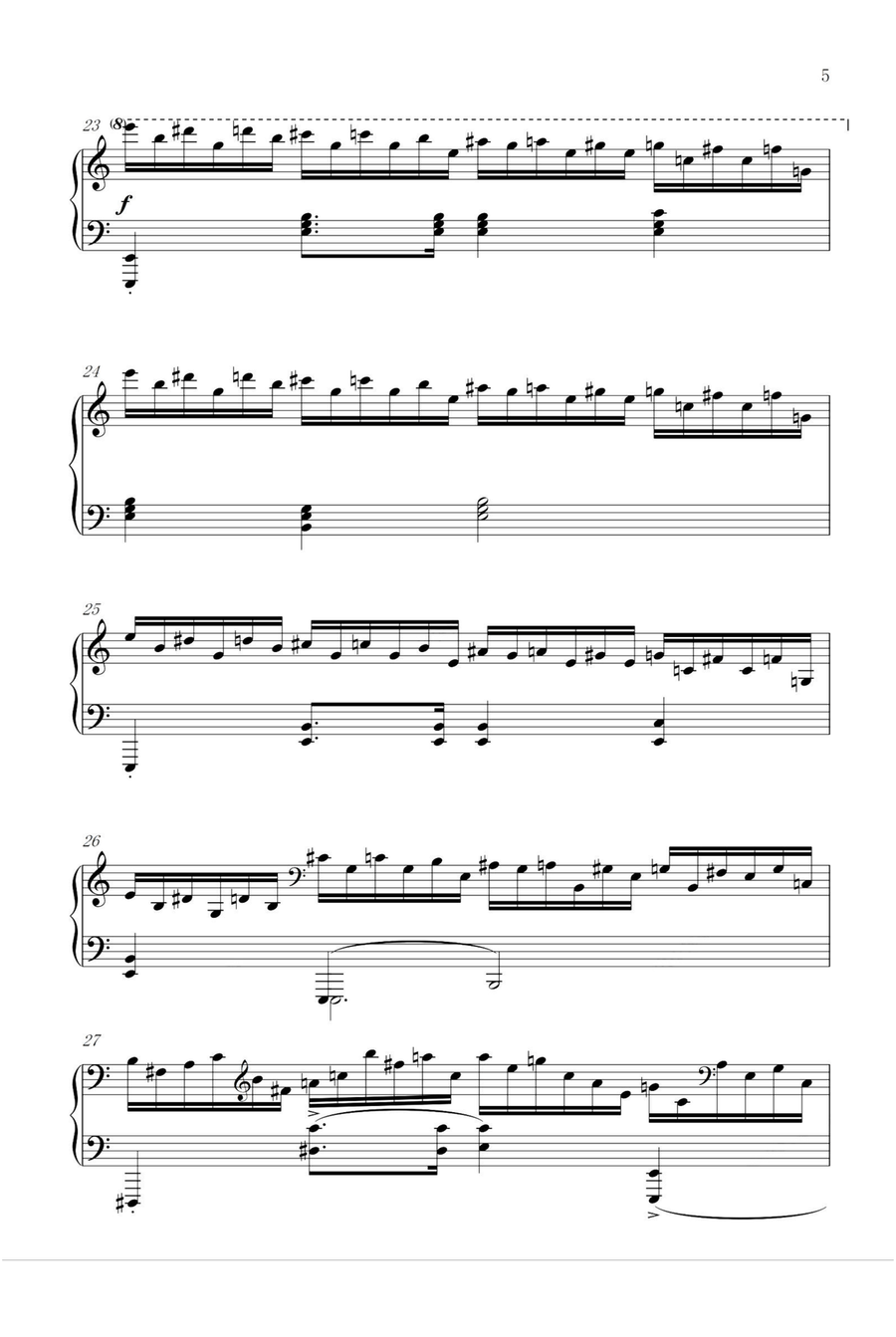 Etudes, Op. 25 No. 11 in A Minor Winter Wind - Fryderyk Fanciszek Chopin Piano Method scores gallery preview page 5