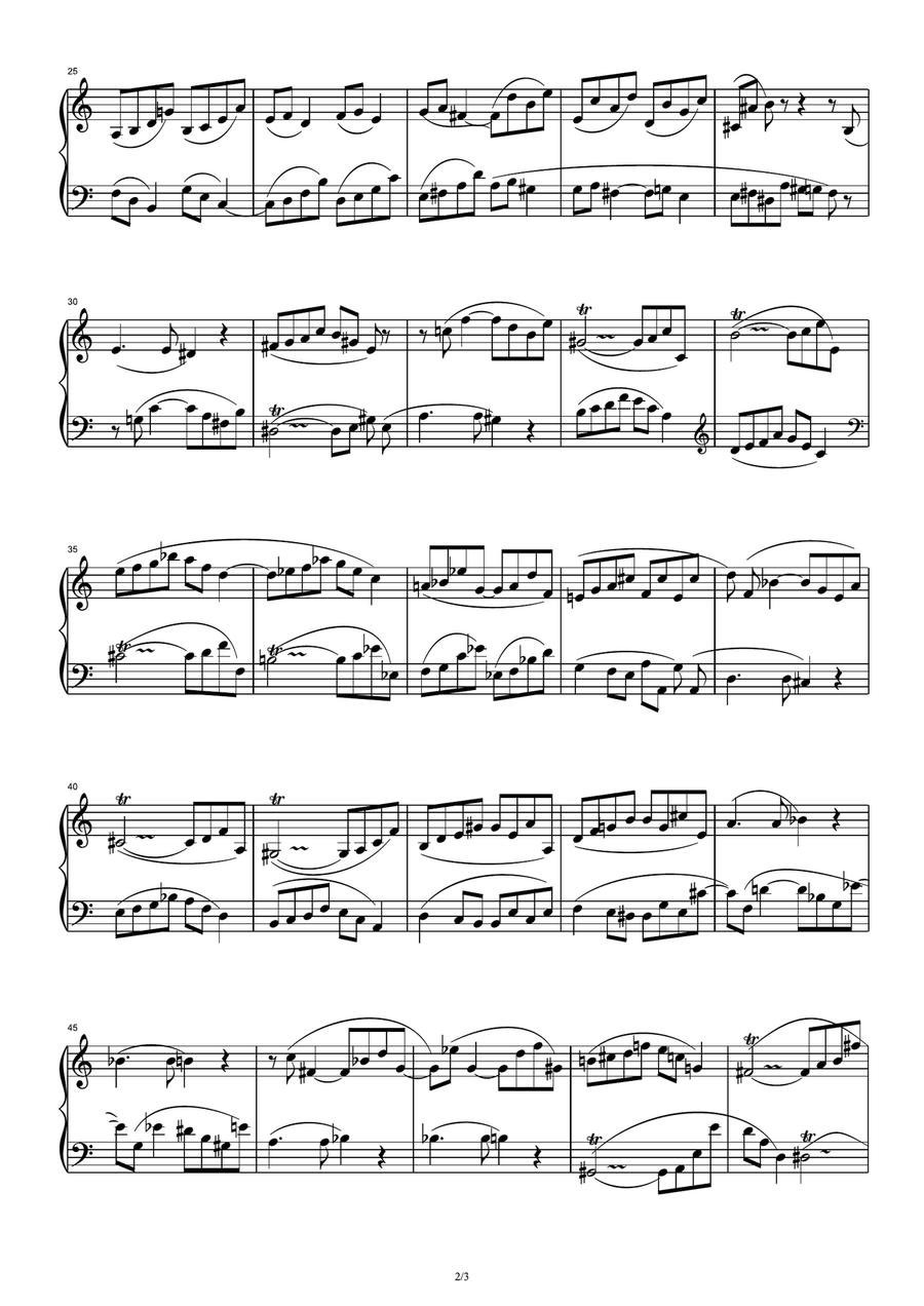 Fuga - Fryderyk Fanciszek Chopin Piano Solo scores gallery preview page 2