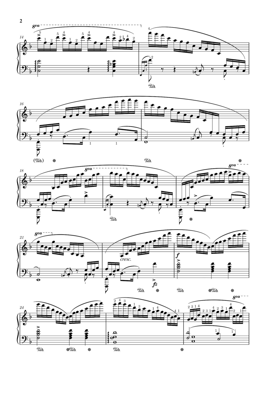 Etudes, Op. 10 No. 8 in F Major Sunshine - Fryderyk Fanciszek Chopin Piano Method scores gallery preview page 2