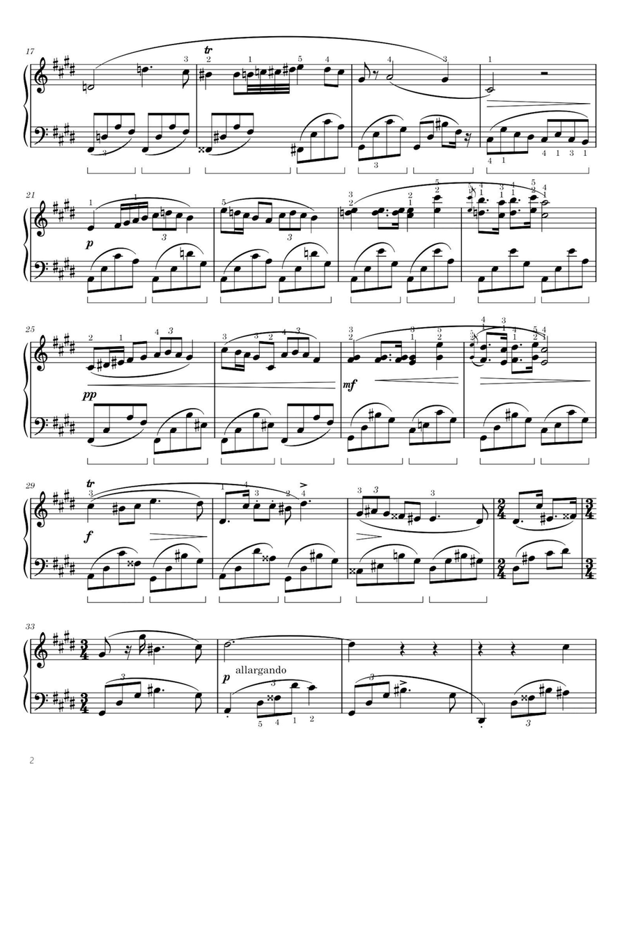 Nocturne in C sharp - Fryderyk Fanciszek Chopin Piano Solo scores gallery preview page 2