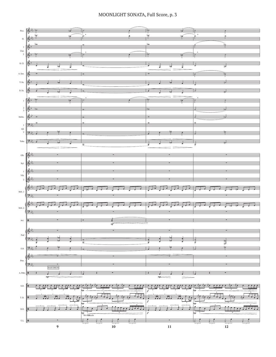 Moonlight Sonata Moonlight Sonata Marching Band scores gallery preview page 3