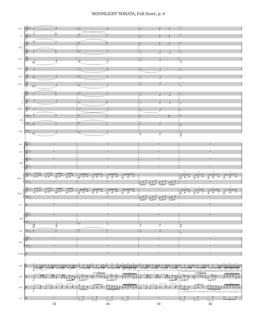 Moonlight Sonata Moonlight Sonata Marching Band scores gallery preview page 4