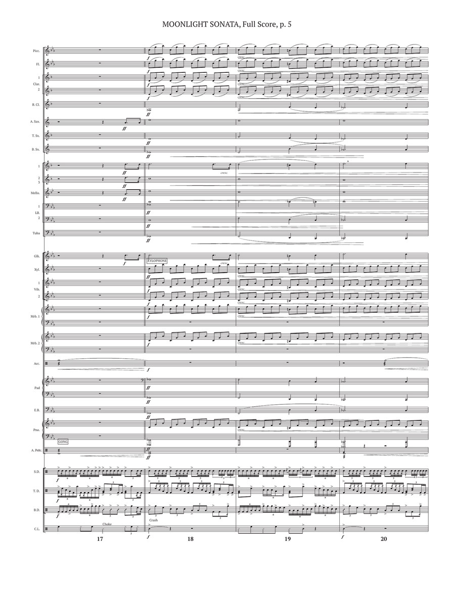 Moonlight Sonata Moonlight Sonata Marching Band scores gallery preview page 5