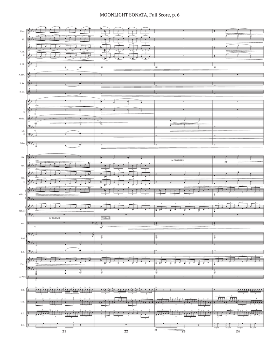 Moonlight Sonata Moonlight Sonata Marching Band scores gallery preview page 6