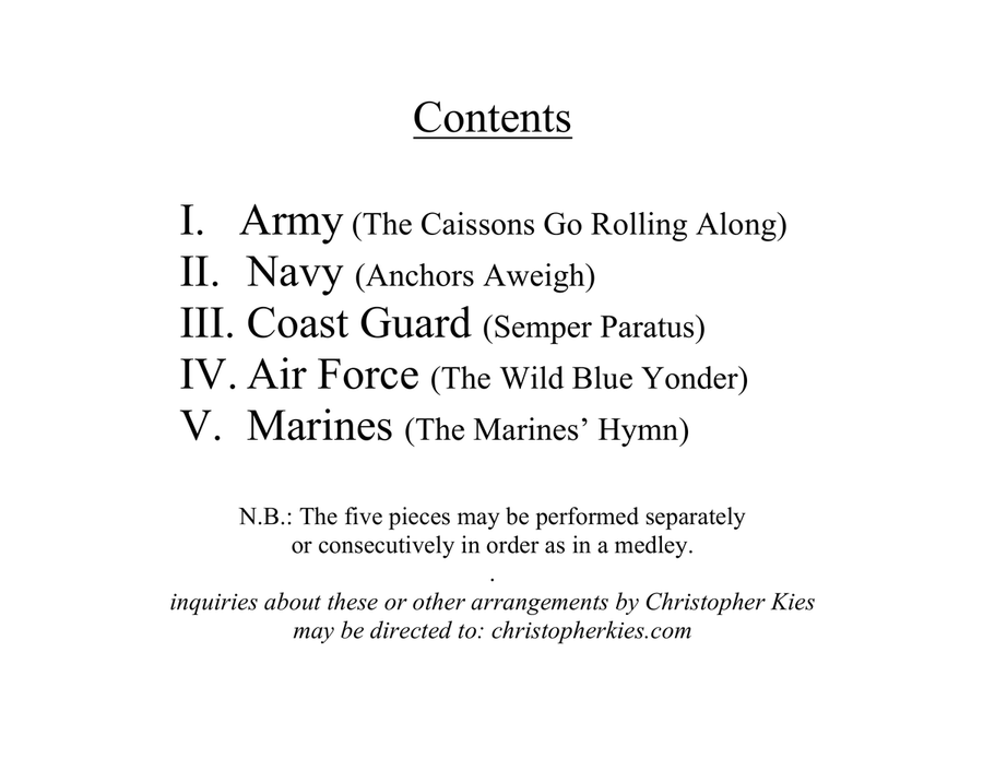U.S. Armed Forces Suite for Piano Four-Hands Piano Method scores gallery preview page 2