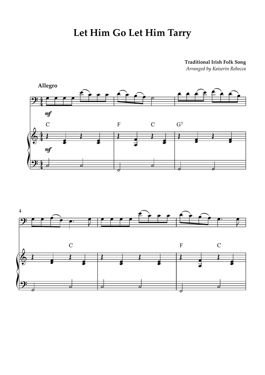 Let Him Go Let Him Tarry Let Him Go Let Him Tarry Bassoon scores gallery preview page 1