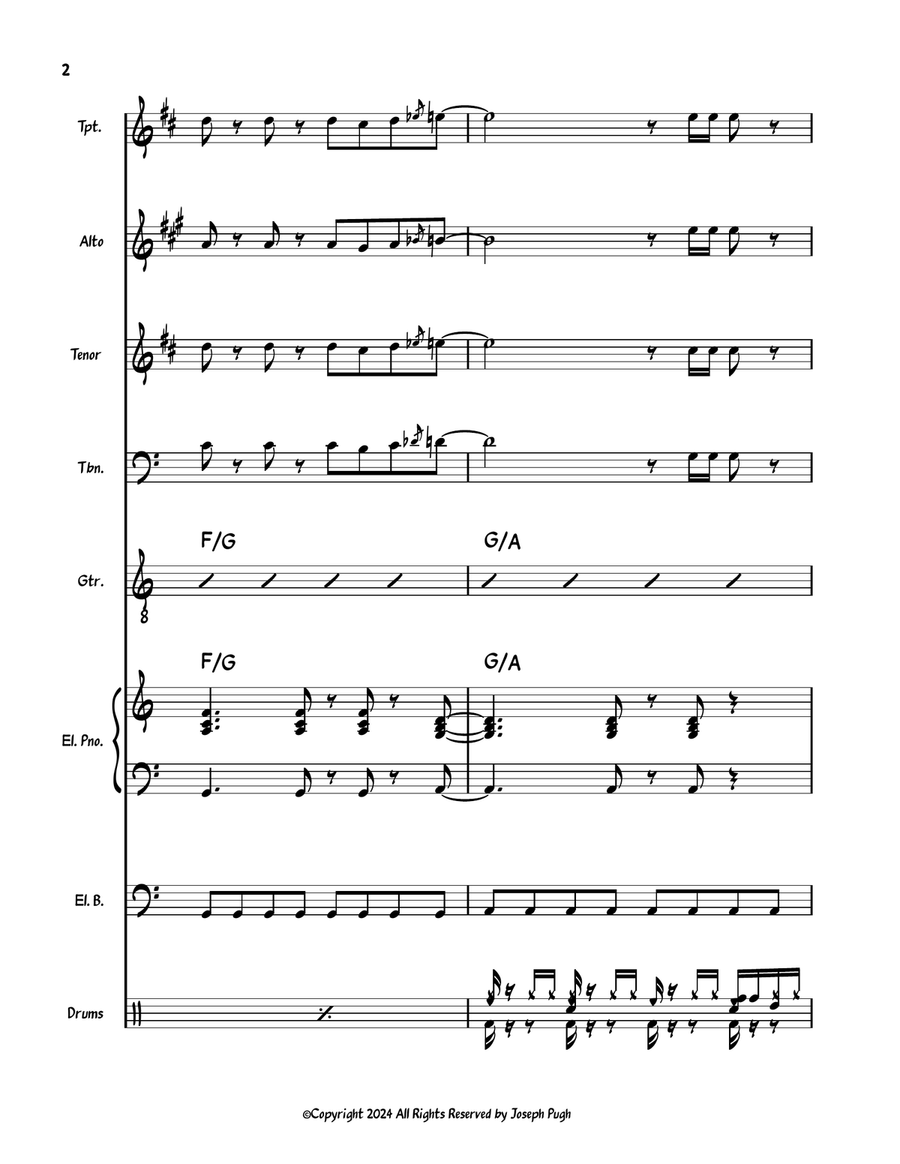 Racin' With Patience Racin' With Patience Jazz Ensemble scores gallery preview page 2