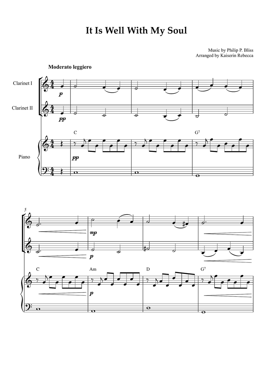 It Is Well With My Soul It Is Well With My Soul Woodwind Duet scores gallery preview page 1