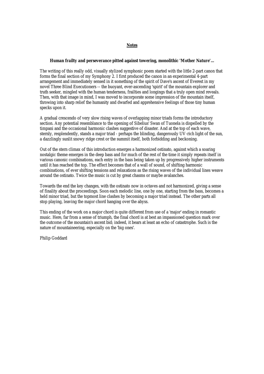 Mount Everest : Summit Bid for orchestra, score only - Score Only Full Orchestra scores gallery preview page 4