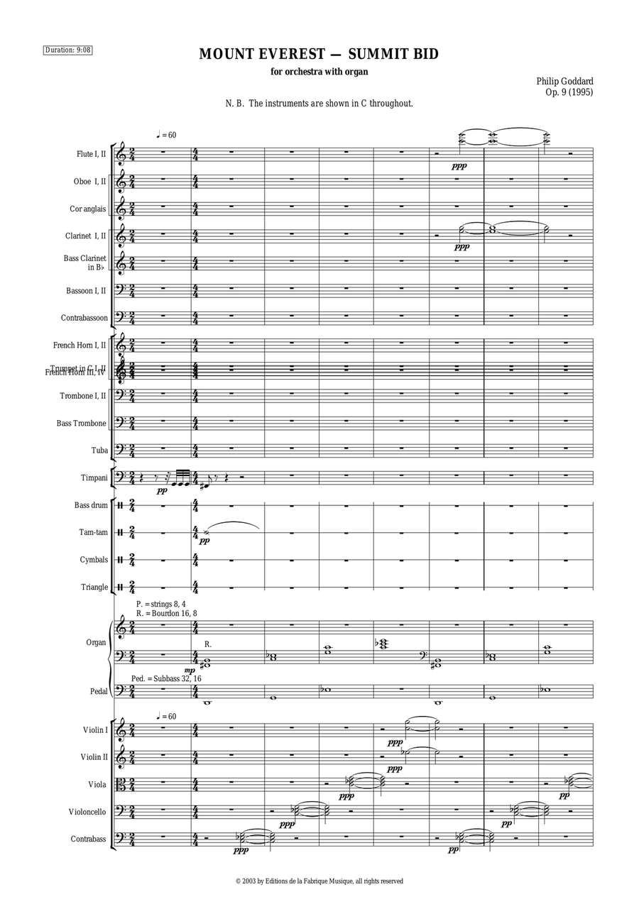 Mount Everest : Summit Bid for orchestra, score only - Score Only Full Orchestra scores gallery preview page 5